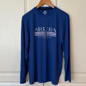 Aruba Blue Long Sleeve Performance Fishing Shirt